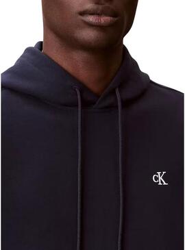 Felpa Calvin Klein Jeans Monogram blu scuro per uomo