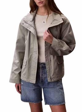 Parka Calvin Klein Jeans Tech verde per donna