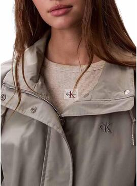 Parka Calvin Klein Jeans Tech verde per donna