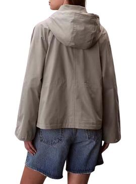 Parka Calvin Klein Jeans Tech verde per donna