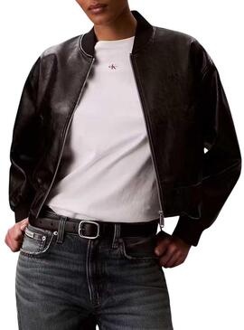 Maglietta Calvin Klein Jeans Label bianca per donna