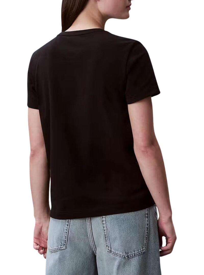 Maglietta Calvin Klein Jeans Label nera per donna