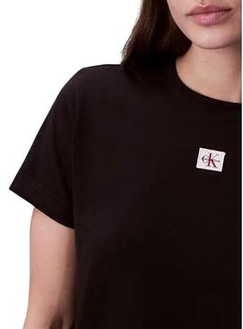Maglietta Calvin Klein Jeans Label nera per donna