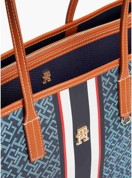 Borsa Tommy Hilfiger Monoplay blu per donna