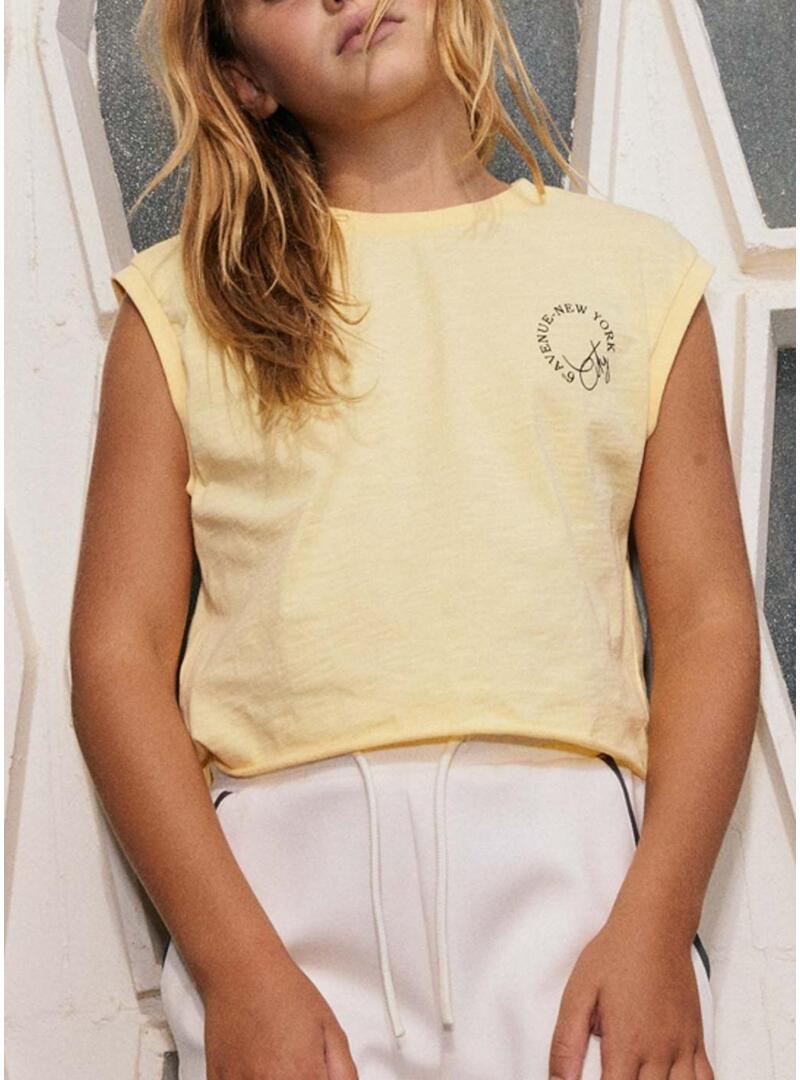 Maglietta senza maniche grafica Vaniglia