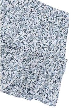 Gonna Mayoral blu con stampa floreale per bambina.