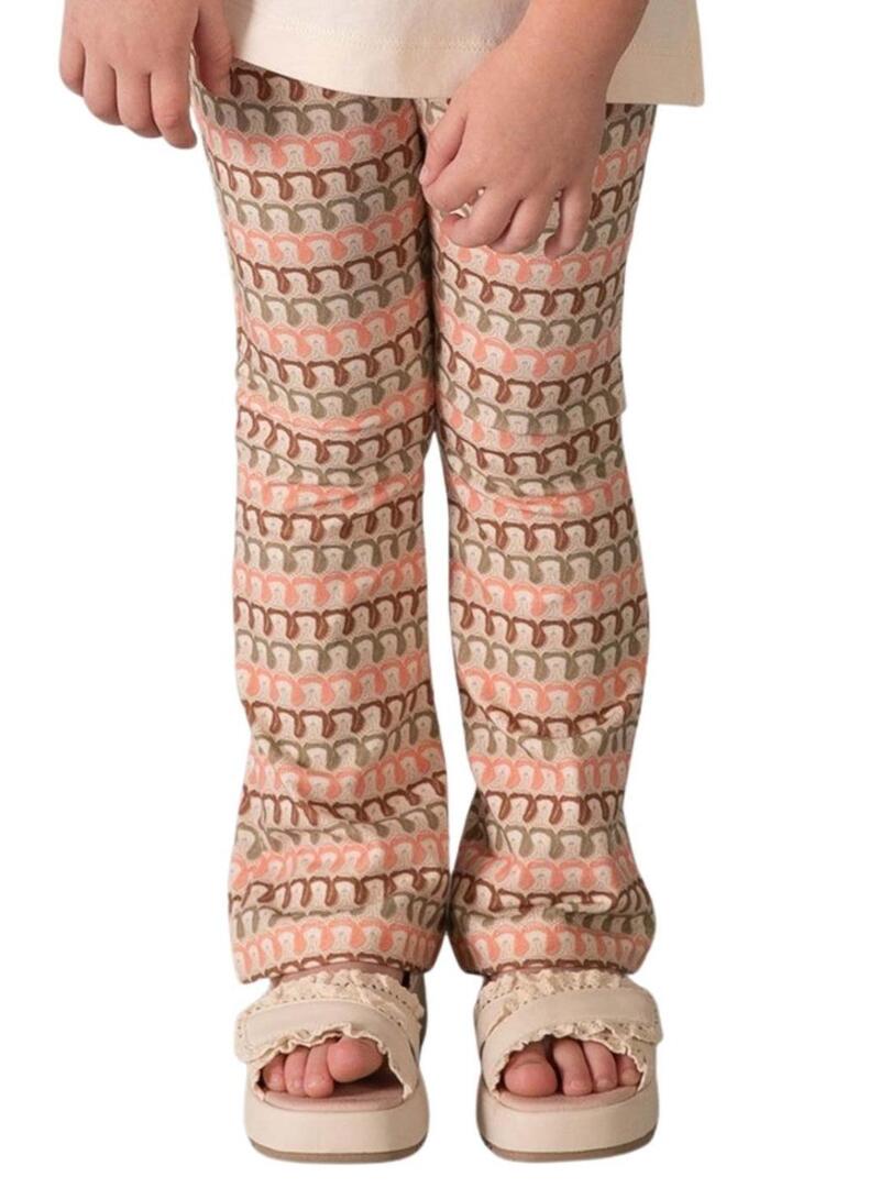 Set di fiori arancioni stampati per bambina