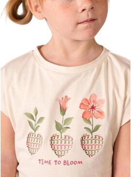 Set di fiori arancioni stampati per bambina