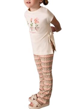 Set di fiori arancioni stampati per bambina