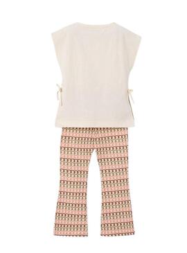 Set di fiori arancioni stampati per bambina