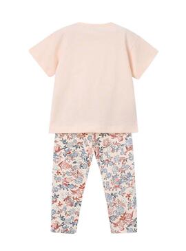 Set Mayoral rosa con disegno di berretti per bambina