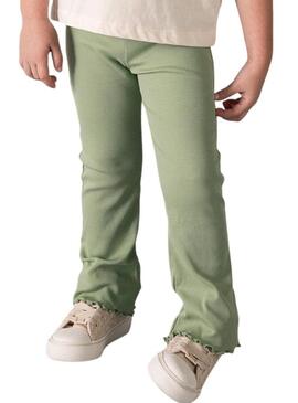 Pantaloni Mayoral a coste verde per bambina