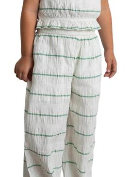 Set Mayoral a righe menta stampato per bambina