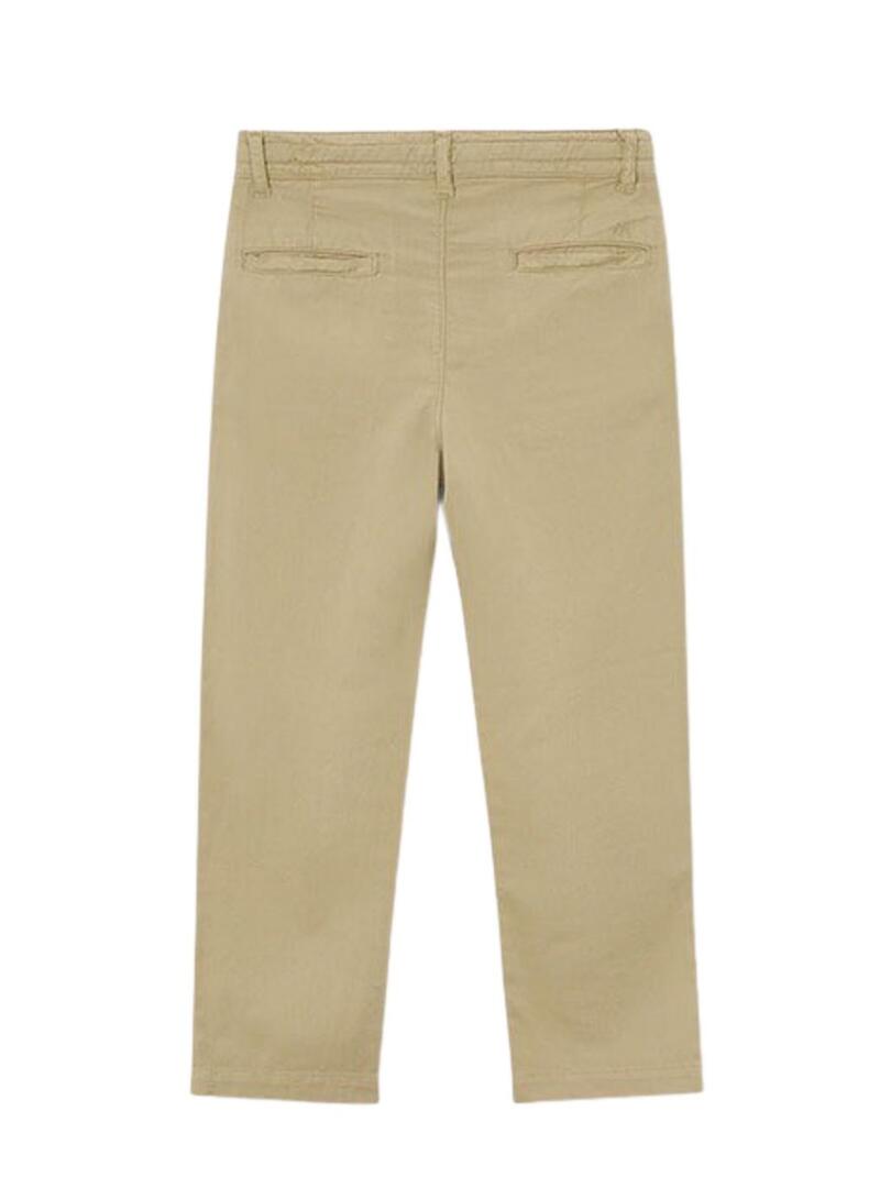 Pantaloni Chino Mayoral beige con coulisse per bambino