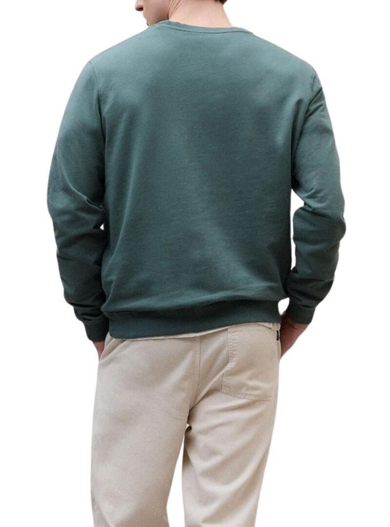 Felpa Ecoalf Bardera verde per uomo