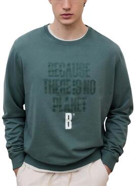 Felpa Ecoalf Bardera verde per uomo