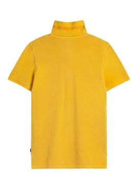 Polo Ecoalf Tedan giallo per uomo