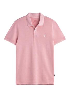 Polo Ecoalf Tedan rosa per uomo