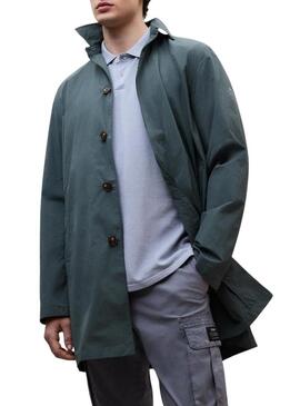 Impermeabile Ecoalf Packable Vestal verde per uomo.