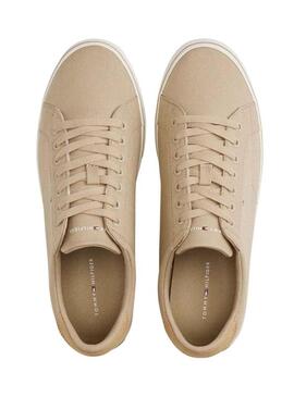Scarpe Tommy Jeans Vulc in tela di cammello per uomo