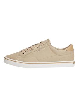 Scarpe Tommy Jeans Vulc in tela di cammello per uomo