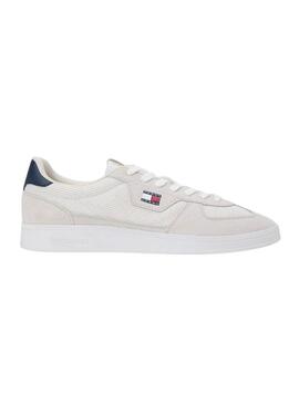 Scarpe Tommy Jeans Greenwich grigie con texture miste per uomo.