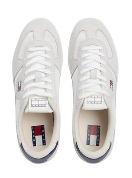 Scarpe Tommy Jeans Greenwich grigie con texture miste per uomo.