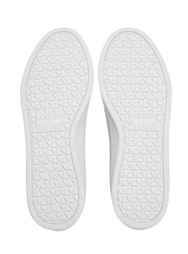 Scarpe Tommy Jeans Greenwich grigie con texture miste per uomo.