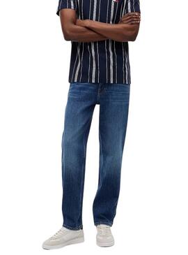 Scarpe Tommy Jeans Greenwich grigie con texture miste per uomo.