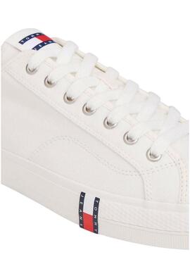 Scarpe Tommy Jeans Archive in tela bianca da uomo.