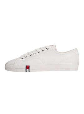 Scarpe Tommy Jeans Archive in tela bianca da uomo.