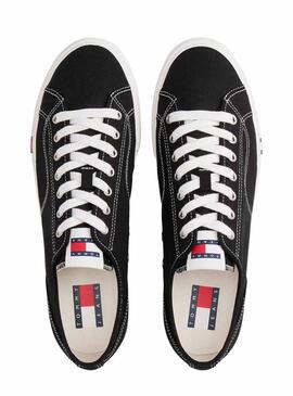 Scarpe da ginnastica Tommy Jeans Archive in tela nera per uomo.