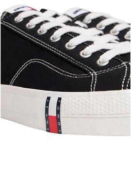 Scarpe da ginnastica Tommy Jeans Archive in tela nera per uomo.