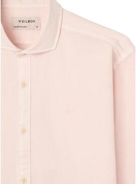 Camicia Silbon Sport corallo per uomo