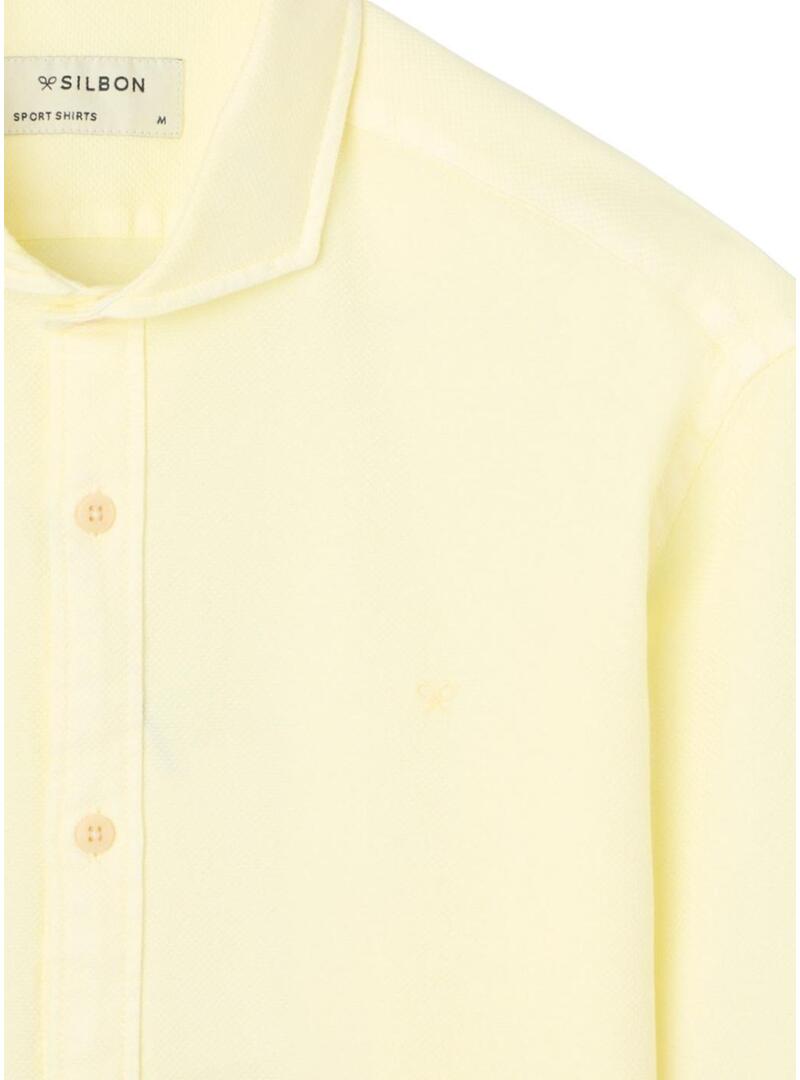 Camicia sportiva Silbon gialla per uomo