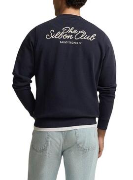 Felpa Silbon Club Saint Tropez blu scuro per uomo