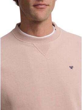 Felpa Silbon Minilogo rosa per uomo