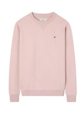 Felpa Silbon Minilogo rosa per uomo