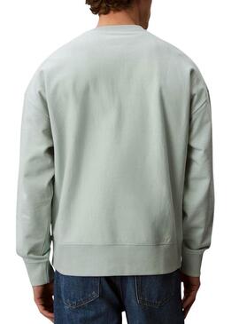 Felpa Calvin Klein Jeans turchese da uomo