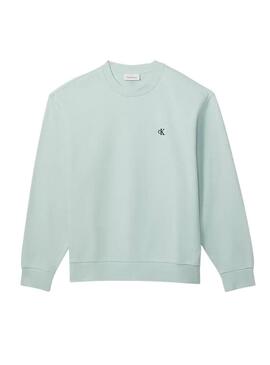 Felpa Calvin Klein Jeans turchese da uomo