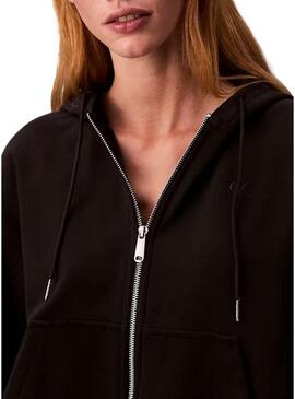 Felpa Calvin Klein Jeans Archive Logo nera per donna.