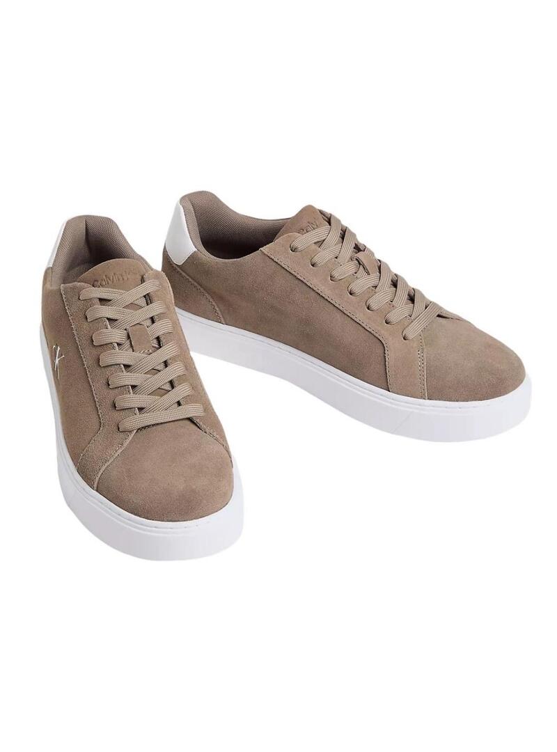 Sneakers Calvin Klein Jeans Classic Cupsole marrone per uomo.