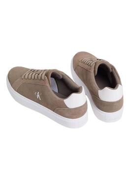 Sneakers Calvin Klein Jeans Classic Cupsole marrone per uomo.