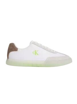 Scarpe Calvin Klein Jeans NY bianche e neon per uomo