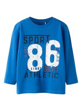 Maglietta Name It sport 86 blu per bambino