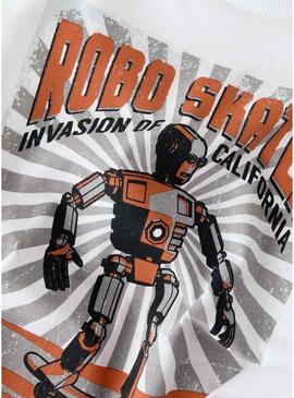 Maglietta Name It robot skater bianca per bambino