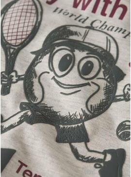 Felpa Name It beige da tennis per bambino.