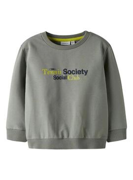 Felpa Name It verde grigio per bambino