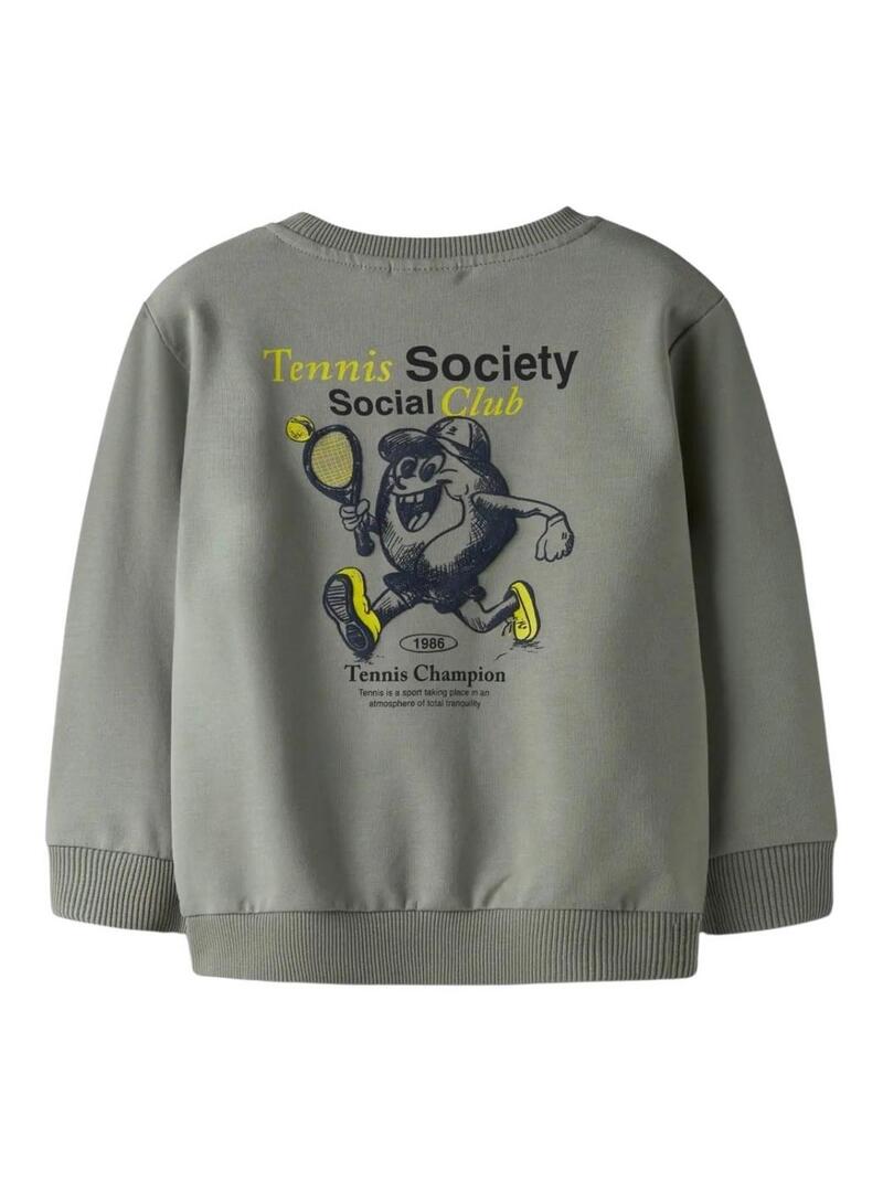 Felpa Name It verde grigio per bambino