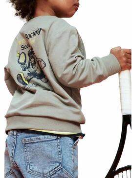 Felpa Name It verde grigio per bambino